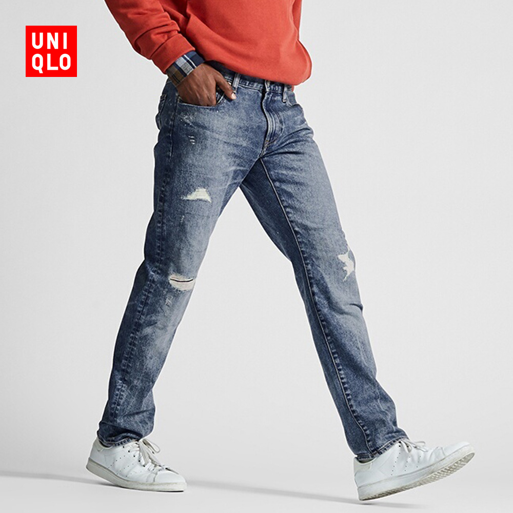 uniqlo 优衣库 420805 男士破洞牛仔裤