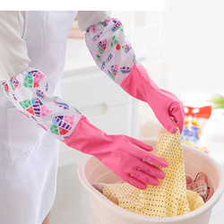 手套女冬季防水加绒洗碗洗衣服橡胶乳胶加厚耐用家务厨房清洁神器
