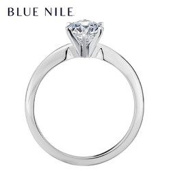 Blue Nile 14K白金 经典六爪订婚钻戒（0.5克拉，SI净度，H色