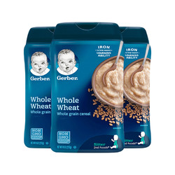 【3件装】Gerber 嘉宝 婴幼儿辅食 全麦米粉米糊 二段 6个月以上 227g
