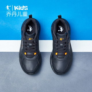 乔丹（QIAODAN）童鞋儿童运动鞋男童鞋子QM8350360黑色/闪亮橘36 *3件