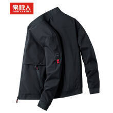 30日12点：南极人夹克男装上衣外套韩版修身运动棒球服  NJR1909JK 黑色 XL码