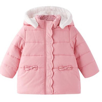 Annil 安奈儿 女童带帽中长款棉衣