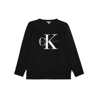 Calvin Klein 卡文克莱 女士圆领长袖套头衫字母印花卫衣 黑色 L