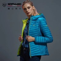 移动端：NORTHLAND 诺诗兰 户外羽绒服女式超轻连帽白鹅绒800蓬外套