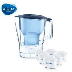 碧然德（BRITA）过滤净水器 家用滤水壶 净水壶Aluna光汐系列 3.5L(蓝)+多效滤芯6枚装 1壶7芯装