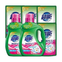 超能 双离子系列 焕彩新生洗衣液 1.5kg*2瓶+500g*4袋 晨露栀子花香