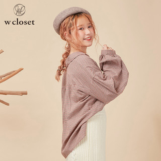 w closet 9403303933 日系格子女衬衫