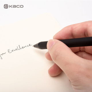 KACO 文采 彩色中性笔0.5mm 黑杆黑芯10支