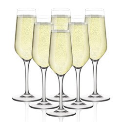 BORMIOLI ROCCO 波米欧利 伊莱特 水晶玻璃香槟杯 230ml*6只