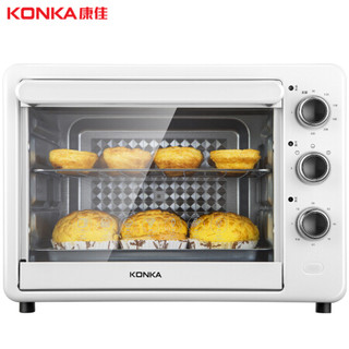 康佳电烤箱家用多功能烤箱 30升大容量精准温控烘培蛋糕面包烤炉 30L带烘培礼包 KAO-K30