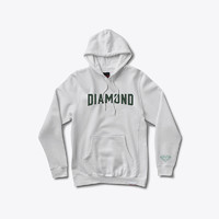 DIAMOND纯色胸口LOGO男装套头连帽卫衣 *2件