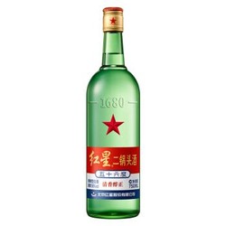 红星 白酒 大二锅头 清香型 56度 750ml*6瓶 整箱装（新老包装随机发货）