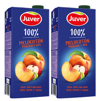 西班牙原装进口朱力（真维，Juver)桃苹果葡萄混合果汁1L*2盒 *6件