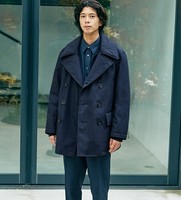 UNIQLO 优衣库 U系列 420423 男士双排扣棉大衣