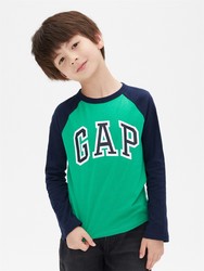 Gap 男孩 Logo徽标长袖圆领T恤