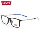 Levi's/李维斯眼镜 超轻TR90近视眼镜框 LS03046 C01-亮黑色蓝脚套 镜框+A4 1.67依视路非球面镜片 +凑单品