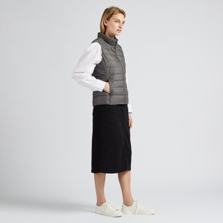 UNIQLO 优衣库 419775 女士轻型羽绒背心 灰色 155/80A/S