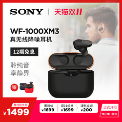 Sony/索尼 WF-1000XM3 入耳式真无线蓝牙降噪耳机
