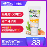 Vet Worthy美国原装进口野生鱼油猫用美毛化毛二合一去毛球膏85g *2件