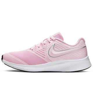 NIKE 耐克 STAR RUNNER 2 (GS) AQ3542 大童/女子跑步鞋 001黑/白色/黑/荧光黄 4Y/36码/23cm