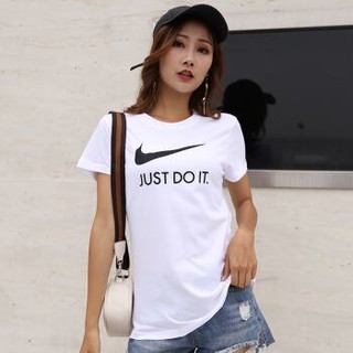 耐克NIKE 女子 休闲 短袖T恤 TEE JDI SLIM  短袖文化衫 CI1384-100白色M码 *2件