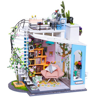 京东PLUS会员：Robotime 若态小屋子模型 DG12 朵拉的马卡龙天台 +凑单品