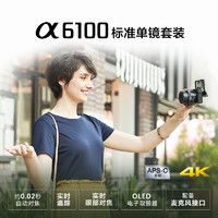 SONY Alpha 6100 APS-C画幅标准单镜套装 vlog相机（黑色 SELP1650镜头 ILCE-6100L/A6100L/α6100）