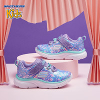 Skechers斯凯奇2019新款炫酷鞋面女童运动鞋 轻便休闲鞋 81383N *4件