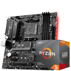 AMD 锐龙 Ryzen 5 3500X CPU处理器+MSI 微星 B450M MORTAR MAX 迫击炮 套装