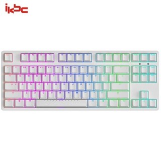ikbc F400 87键 机械键盘 RGB背光 cherry轴 白色 红轴