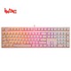 ikbc  F410 108键  焕彩机械键盘  RGB背光 cherry轴  背光键盘 粉色 红轴