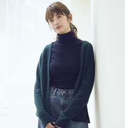 UNIQLO 优衣库 418673 女装精纺美利奴罗纹两翻领针织衫