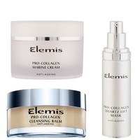 Elemis 艾丽美 抗衰老SKIN CARE套装（骨胶原卸妆膏100ml+海洋胶原精华霜50ml+胶原石英提升面膜100ml）