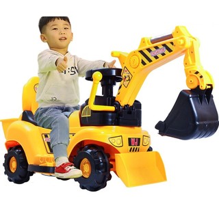 贝爵 儿童玩具电动挖掘机可坐 大号滑行款带