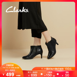clarks其乐女鞋Dancer Sky英伦正装高跟鞋女细跟靴子女短靴踝靴女