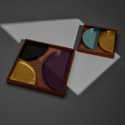 11号0点双十一开售:【直营】丹麦AYTM 北欧风格 Unity 托盘 1/2圆托盘 大号—酒红色