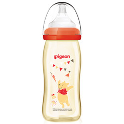 pigeon 贝亲 AA163 自然实感 宽口径PPSU彩绘塑料奶瓶 240ml