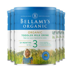 Bellamy's 贝拉米 新版 有机婴幼儿配方奶粉 3段 900g*6罐