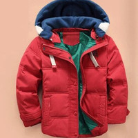 安丽虎尼 儿童连帽羽绒服