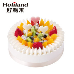 好利来生日蛋糕预订-花漾甜心-酸奶提子/慕斯鲜果夹心限北京、上海预订同城配送 30cm玫瑰慕斯+草莓