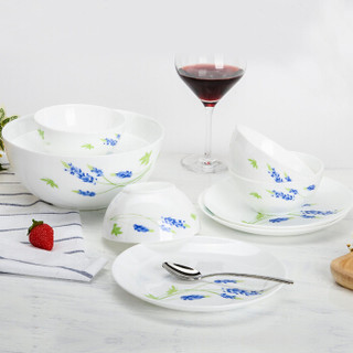 Luminarc 乐美雅 露特莎 白玉钢化玻璃瓷餐具套装 10件套 +凑单品
