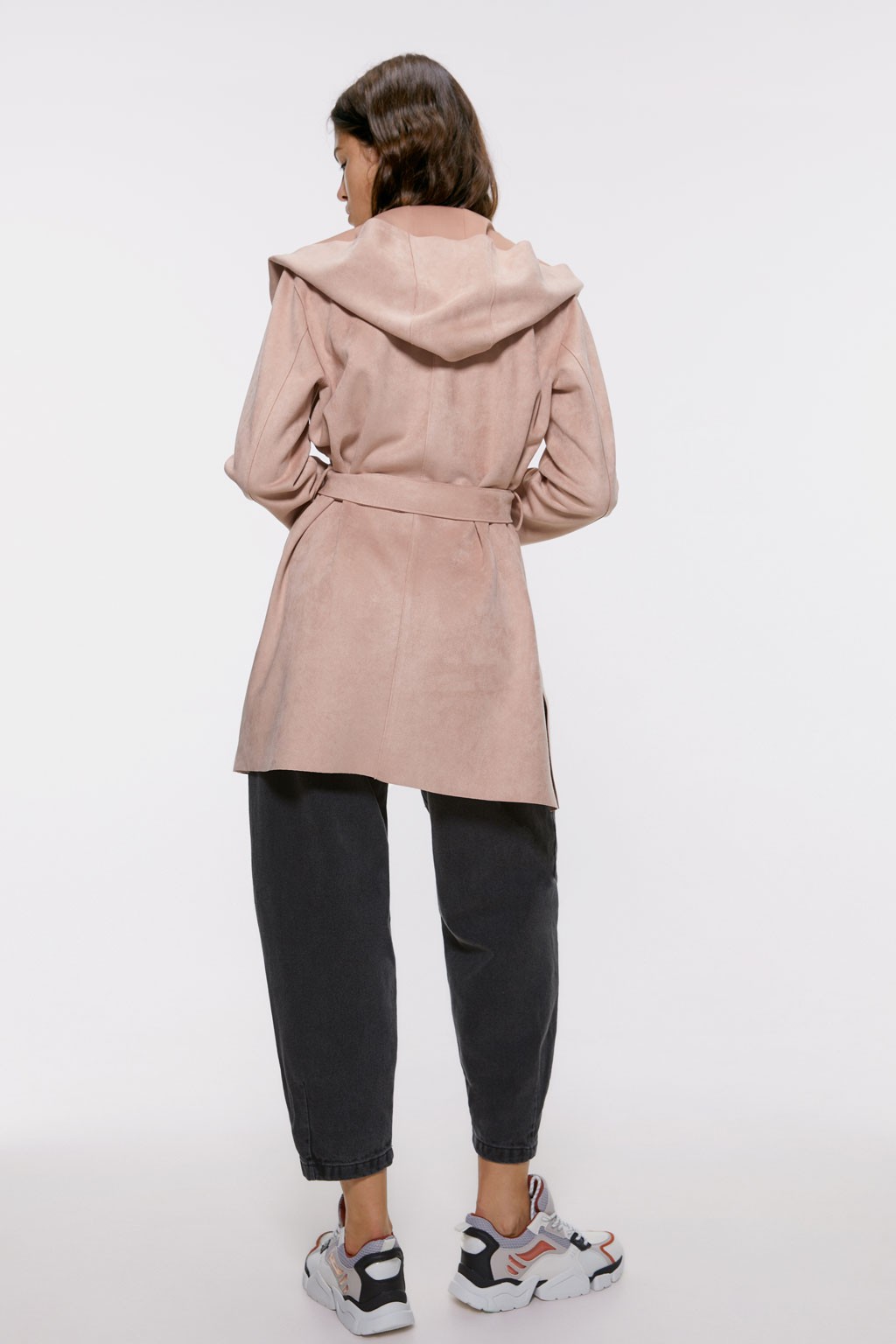 zara 03046240942 女士绒面风衣