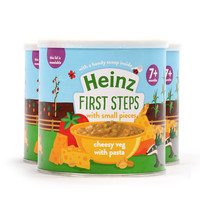 21日0点双十一预售：Heinz/亨氏婴儿辅食乳酪蔬菜意面米粉米糊2段200g7个月+*3罐装