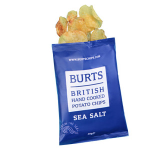 BURTS 啵尔滋 英国进口 海盐味手工制薯片 150g/袋 网红办公室休闲零食