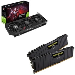 COLORFUL 七彩虹 GTX1660 SUPER Ultra 6G 显卡 + 海盗船 DDR4 3000 台式机内存 8G*2