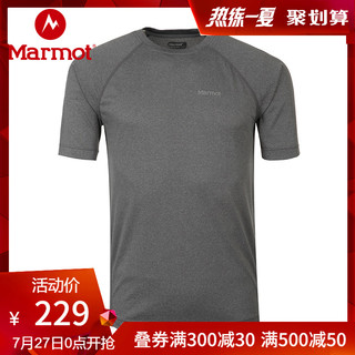 marmot/土拨鼠运动户外健身休闲透气男士短袖速干T恤薄款 S53550