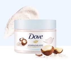 Dove 多芬 夏威夷果碎和米浆 冰激凌身体磨砂膏 298g *4件