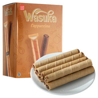 哇酥咔（WASUKA）卡布奇诺味爆浆威化卷（饼干） 印度尼西亚进口 240g *13件
