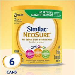 Similac 雅培 NeoSure 婴儿配方奶粉，含铁，适合早产婴儿，粉末，13.1 盎司（371g）（6罐装） *2件
